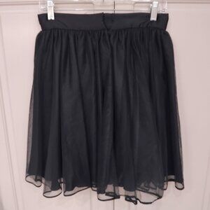 Natori Black Tulle Mini Skirt -- Size 10